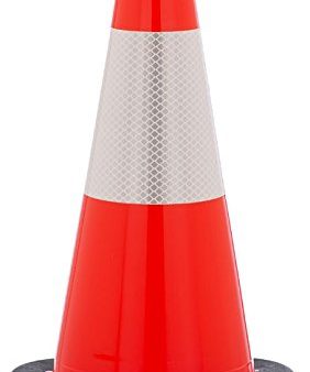 JBC Safety Plastic Revolution Series 18  Traffic Cone wide body with 6  Reflective Cone Collar, Orange Color Online now