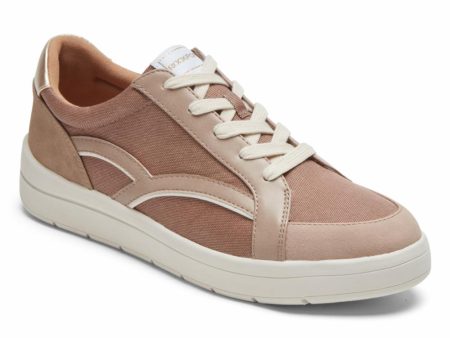 Rockport Women TRUFLEX NAVYA NAVYA RETRO SNEAK TAUPE TEXTILE SYNTHETIC ECO Online Sale