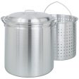 Bayou Classic Aluminum Stockpot w  Inner Basket - 34 qt. Hot on Sale