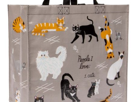 Blue Q  People I Love: Cats  Grocery Tote Online now