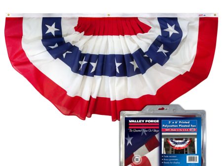 Pleated Polycotton USA Bunting Flag - 6  For Cheap