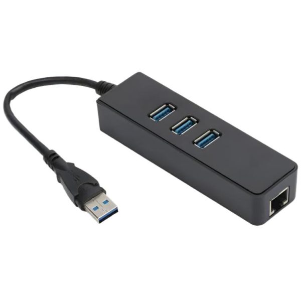 Monster USB-A Ethernet Adapter & 3-Port USB 3.0 Hub Combo Cheap