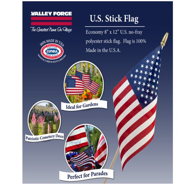 Miniature Polycotton USA Stick Flags Hot on Sale