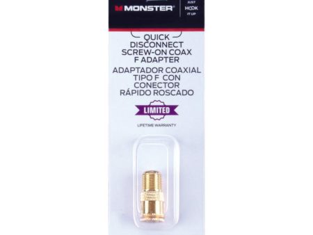 Monster Screw-On Female   Push-On Male Quick Disconnect Coaxial Adapter Discount