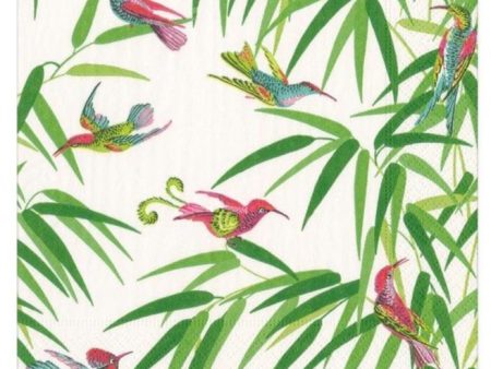 Birds in Paradise (White) Paper Napkins Cheap