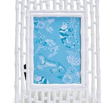 White Faux Bamboo Stalks Photo Frame - 5  x 7  Online now