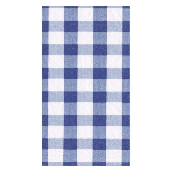 Blue Gingham Paper Napkins Online Hot Sale