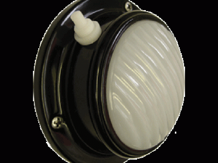 Dome Light w  Switch - Surface Mount, 24V - Black Housing - Clear or Moonstone Lens Cheap