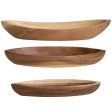 Acacia Wood Boat-Shaped Bowls Cheap