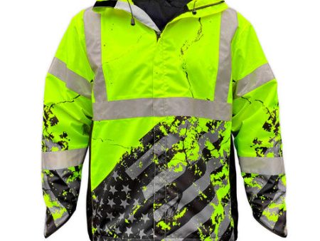 SafetyShirtz - SS360º ANSI Class 3 American Grit Rain Jacket Sale