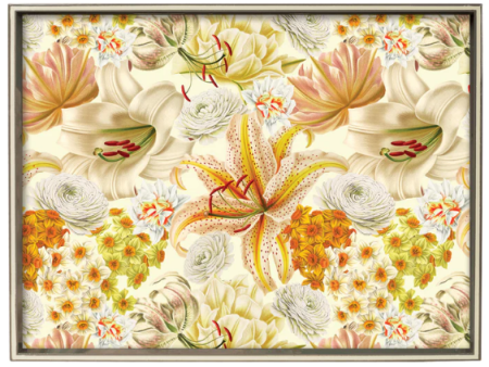 Blooms Lacquered Serving Tray - 15  x 20  Hot on Sale