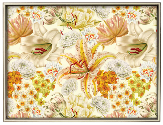 Blooms Lacquered Serving Tray - 15  x 20  Hot on Sale