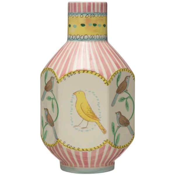 Ceramic Avian Vase - 10.25  For Cheap