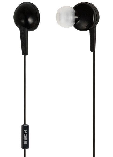 Koss Earbud Headphones w  Inline Mic & Remote Supply