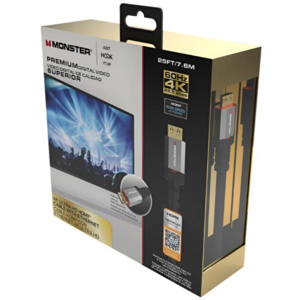 Monster 4K Ultra HD Gold-Plated HDMI Cable w  Ethernet Online Hot Sale