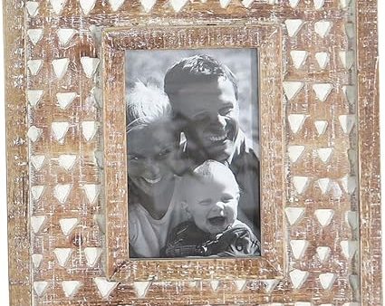 Patterned Natural Wood Whitewash Picture Frame Supply