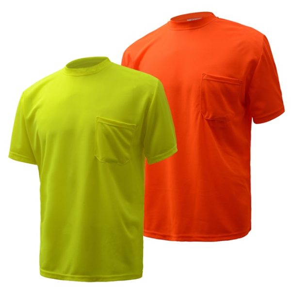 GSS Moisture Wicking Short Sleeve Safety T-Shirt With Chest Pocket Hot on Sale