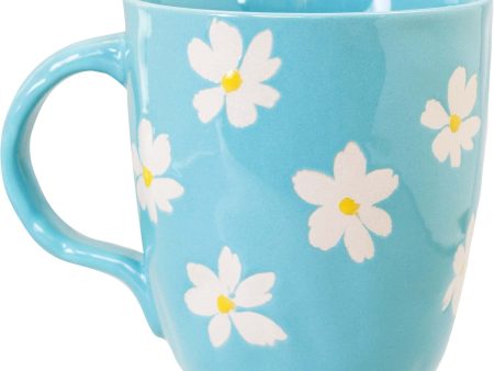 Blue Cosmos Hand-painted Mug Online Sale