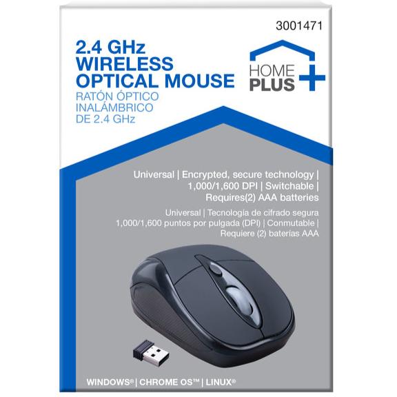 Home Plus 4-Button Wireless Optical Mouse Supply