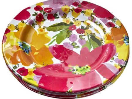 Springtime Floral Melamine Dinner Plates - 4 pc. Fashion