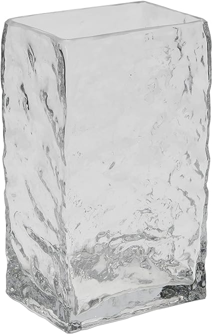 Rectangular Hammered Glass Vase - 8  For Cheap