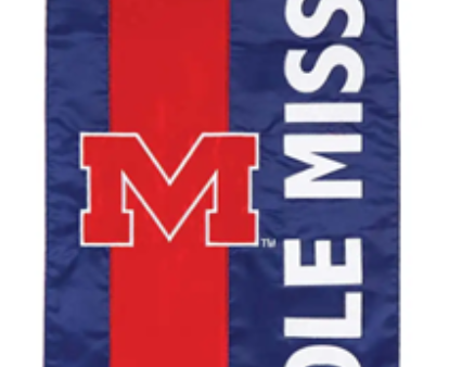 University of Mississippi (Ole Miss) Nylon House Flag - 28  x 44  on Sale