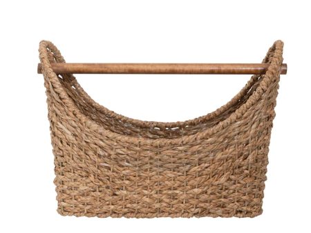 Hand-Woven Bankuan Toilet Paper Basket w  Wood Handle Fashion