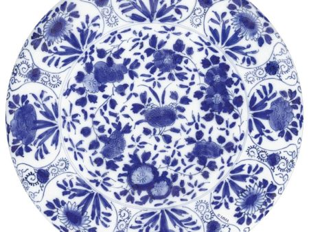 Delft Blue Floral Round Cardstock Placemats - 12 pc. Online