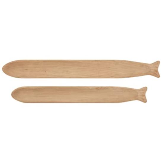 Paulownia Pine Wood Elongated Fish Trays on Sale