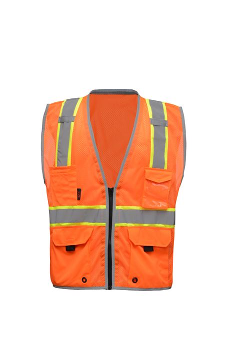 GSS CLASS 2 HYPE-LITE SAFETY VEST W BLACK SIDE Fashion