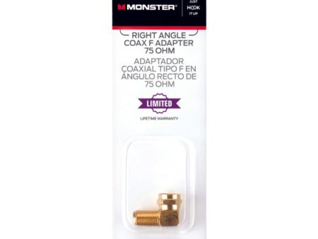 Monster 75 Ohm Right Angle Female Coaxial Adapter Online Hot Sale