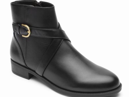 Rockport Women VICKY BELT BOOTIE BLACK LTHR Online now