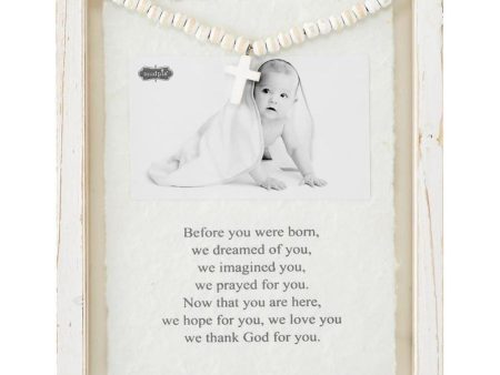 We Thank God  Baby Prayer Pinewood Photo Frame - 3  x 5  For Sale