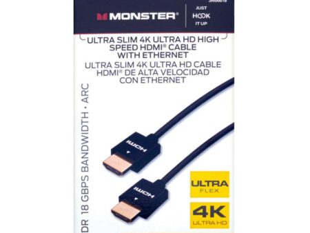 Monster Ultra Slim 4K Ultra HD High Speed HDMI Cable w  Ethernet For Cheap