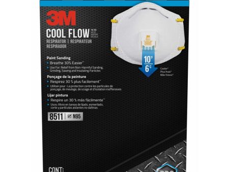 3M N95 Paint Sanding Cup Disposable Respirator with Pro-Series Valve - 10 Pc. on Sale