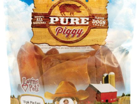 Loving Pets  Pure Piggy  Pig Ear Dog Treats - 10 pc. Cheap