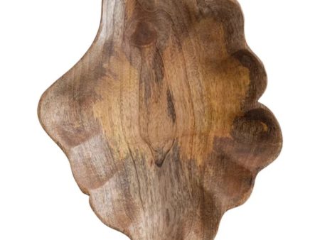 Carved Mango Wood Scalloped Bowl Online Sale