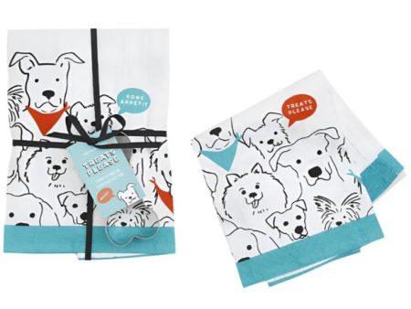 Treats Please  Doggie Dish Towel & Cookie Cutter Set Supply