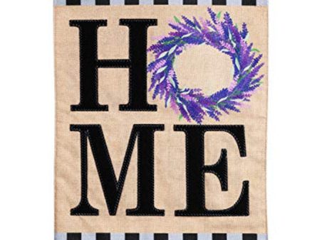 Home  Lavender Wreath Burlap House Flag - 28  x 44  Hot on Sale