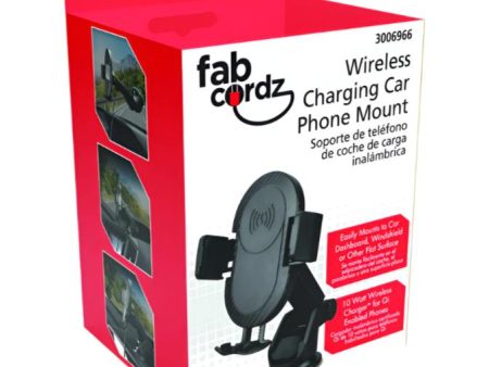 Fabcordz Dash-Mounted Wireless Phone Charger & Holder Online now