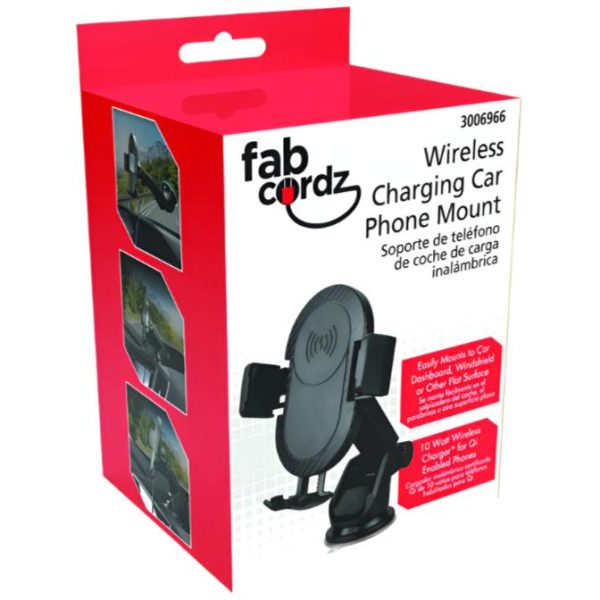 Fabcordz Dash-Mounted Wireless Phone Charger & Holder Online now