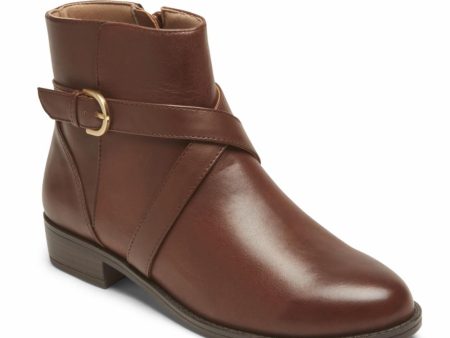 Rockport Women VICKY BELT BOOTIE SADDLE LTHR Online Sale