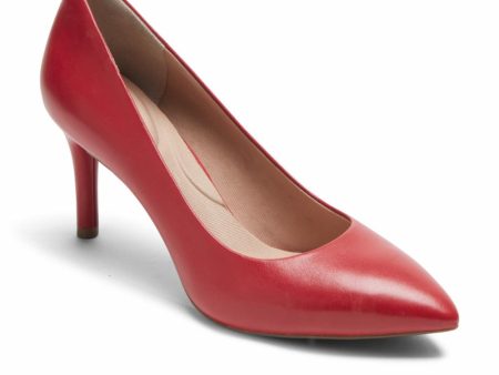 Rockport Women TOTAL MOTION 75mmPTH PLAIN PUMP SCARLET LTHR For Cheap