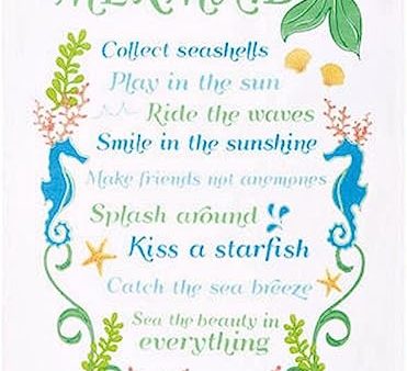 Rules for Being a Mermaid  Cotton Hand Towel - 18  x 25  Online