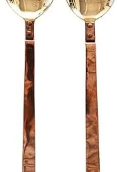 Brass Salad Servers w  Copper Handles - 2 pc. Cheap