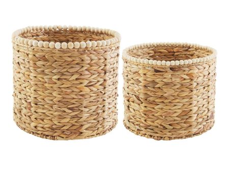 Mud Pie Hyacinth Beaded Basket Online