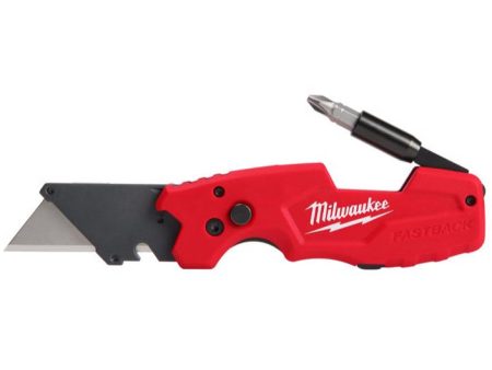 Milwaukee Fastback Press-&-Flip 6-in-1 Folding Utility Knife For Sale