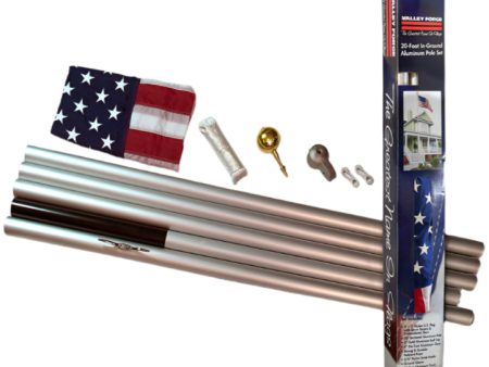 Complete Nylon American Flag & In-Ground Aluminum Flagpole Kit - 20  Online now