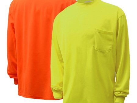 GSS Moisture Wicking Long Sleeve Safety T-Shirt With Chest Pocket Hot on Sale