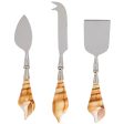 Stainless Steel Seashell Handle Cheese Knives - 3 pc. Sale